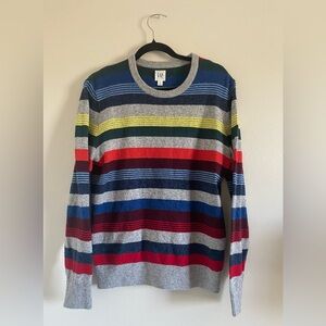 GAP Crazy Stripe crewneck sweater, men’s size small, multi-color